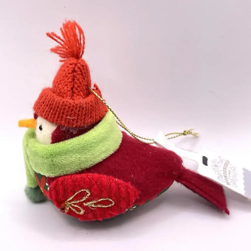2024 Wondershop Featherly Friends Fabric‎ Bird Christmas Tree Ornament NEW